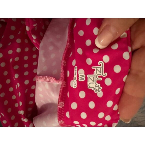 Tzu Tzu Womens Size Medium Pink White Polka Dot Pull On Athletic Skort - Picture 3 of 10